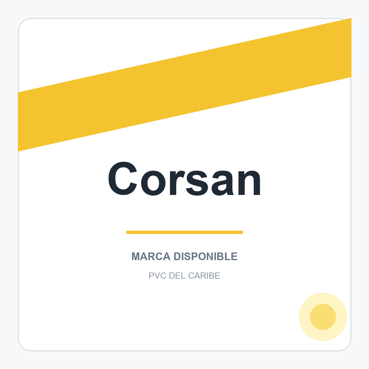 Colección de productos Corsan en PVC del Caribe