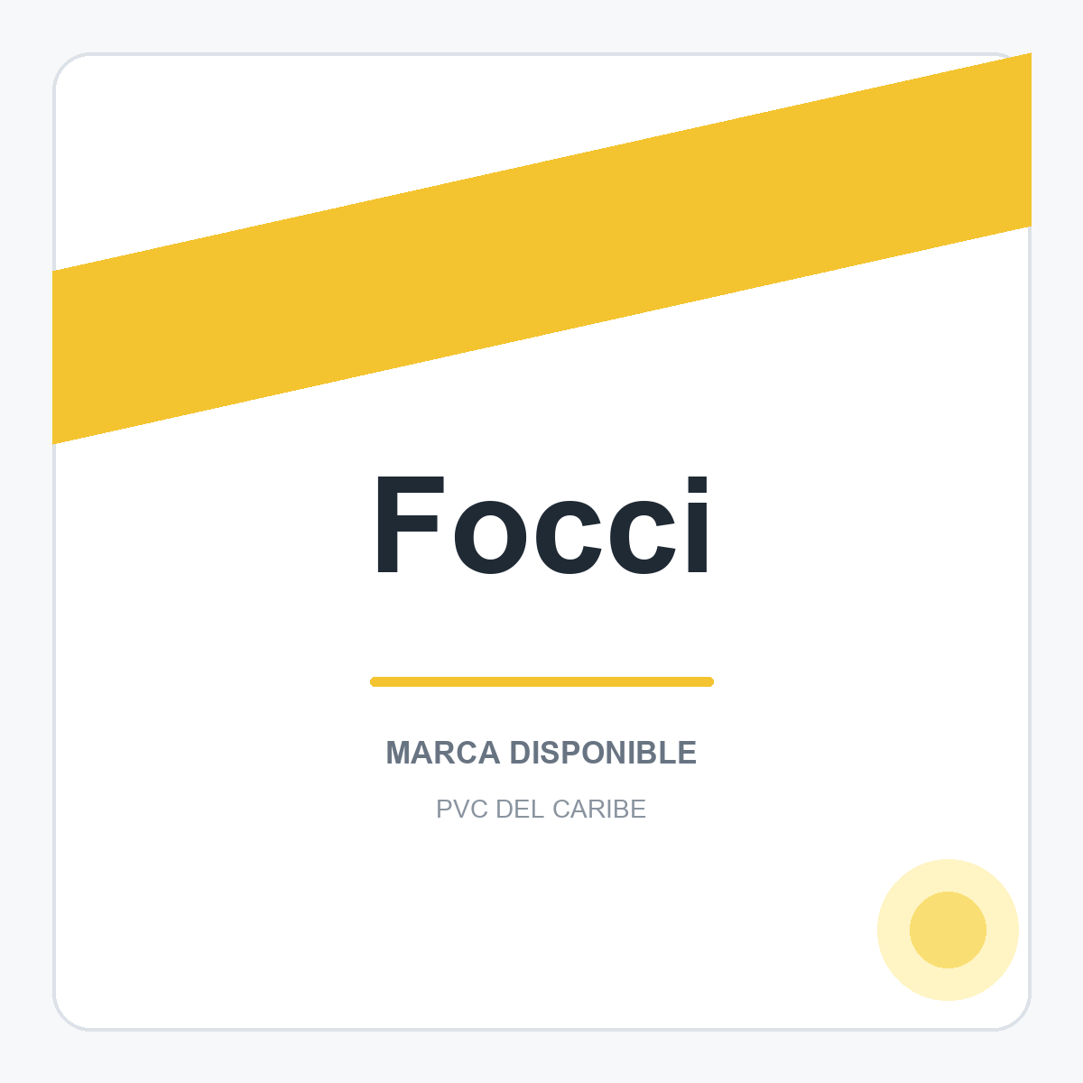 Colección de productos Focci en PVC del Caribe