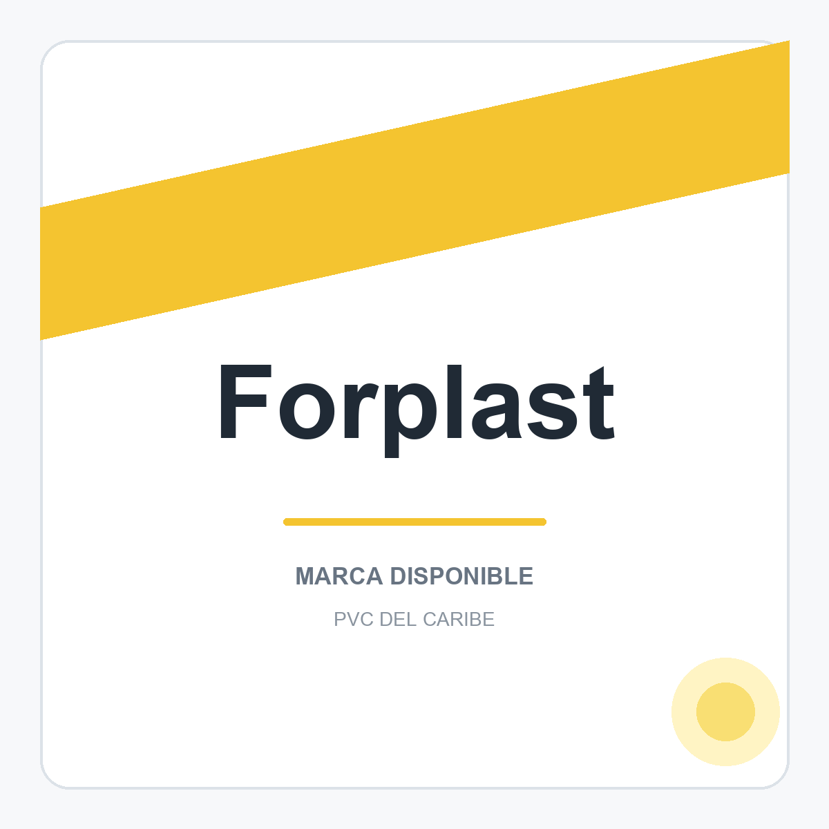 Colección de productos Forplast en PVC del Caribe