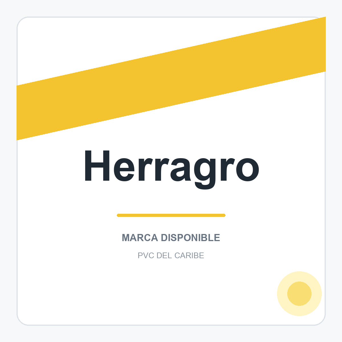 Colección de productos Herragro en PVC del Caribe