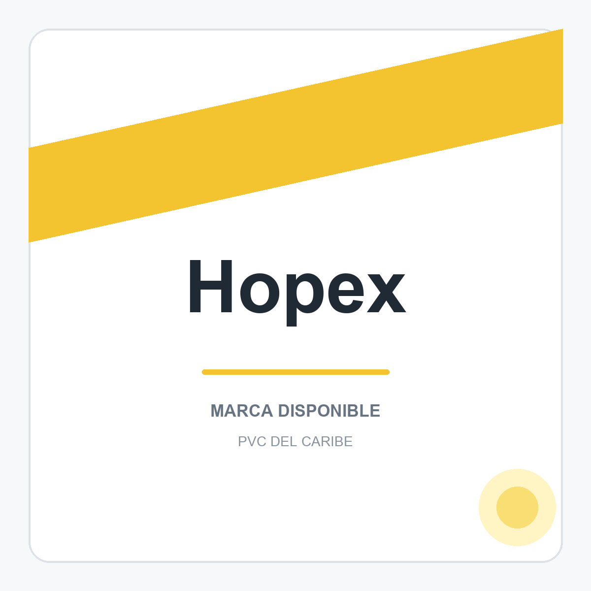 Colección de productos Hopex en PVC del Caribe