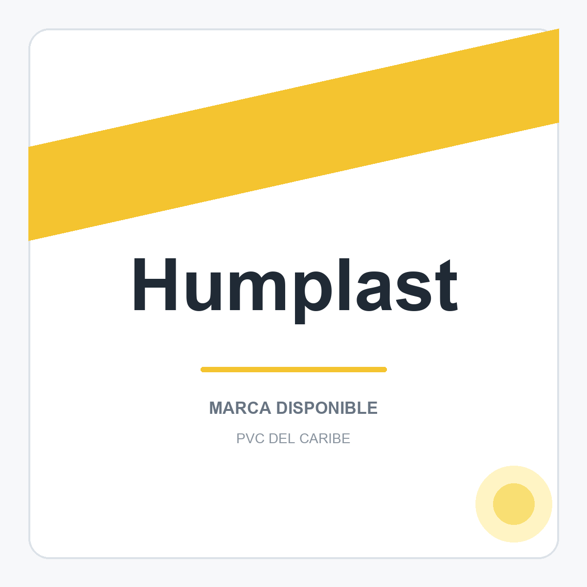 Colección de productos Humplast en PVC del Caribe