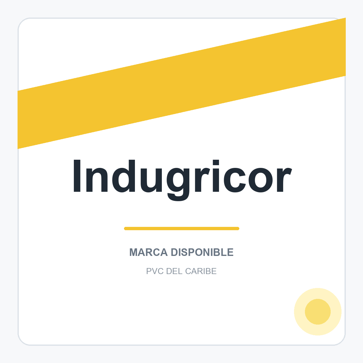 Colección de productos Indugricor en PVC del Caribe