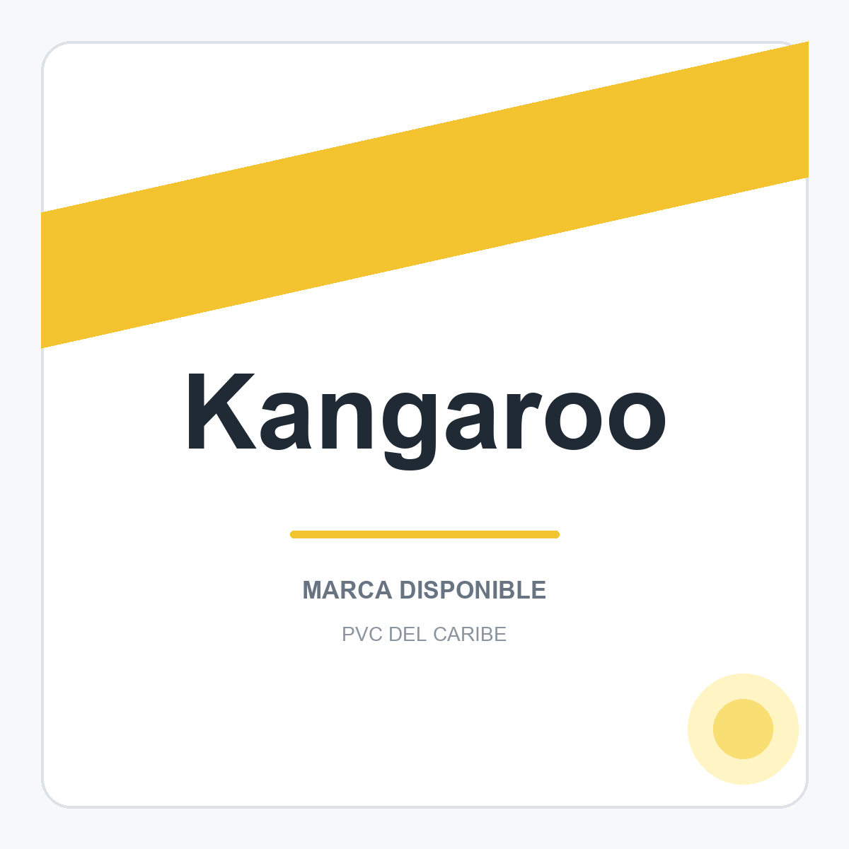 Colección de productos Kangaroo en PVC del Caribe