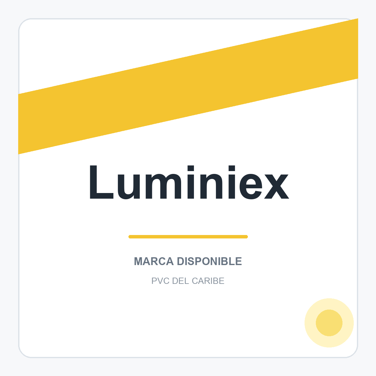 Colección de productos Luminiex en PVC del Caribe