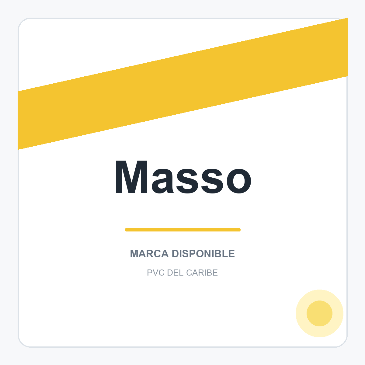 Colección de productos Masso en PVC del Caribe