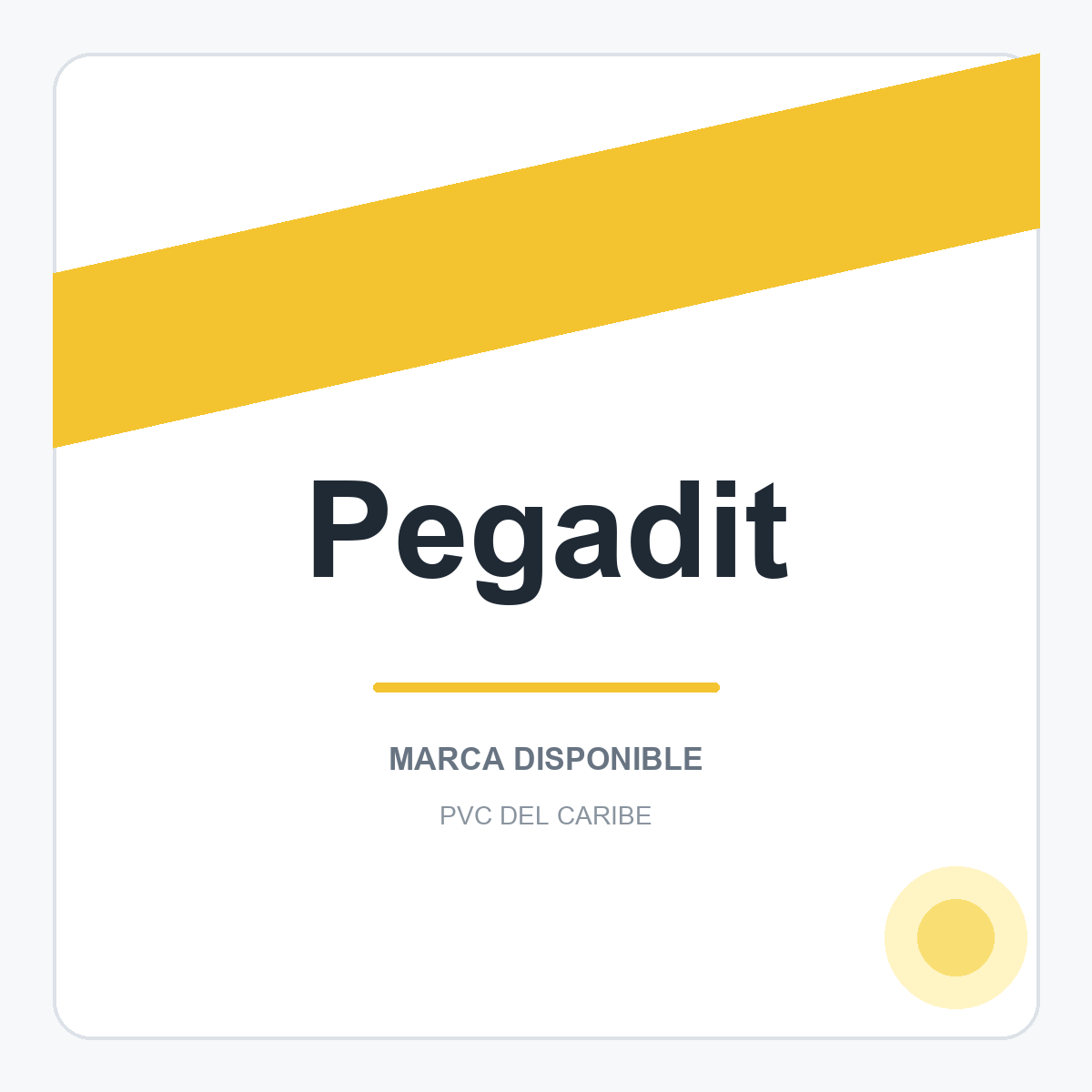 Colección de productos Pegadit en PVC del Caribe