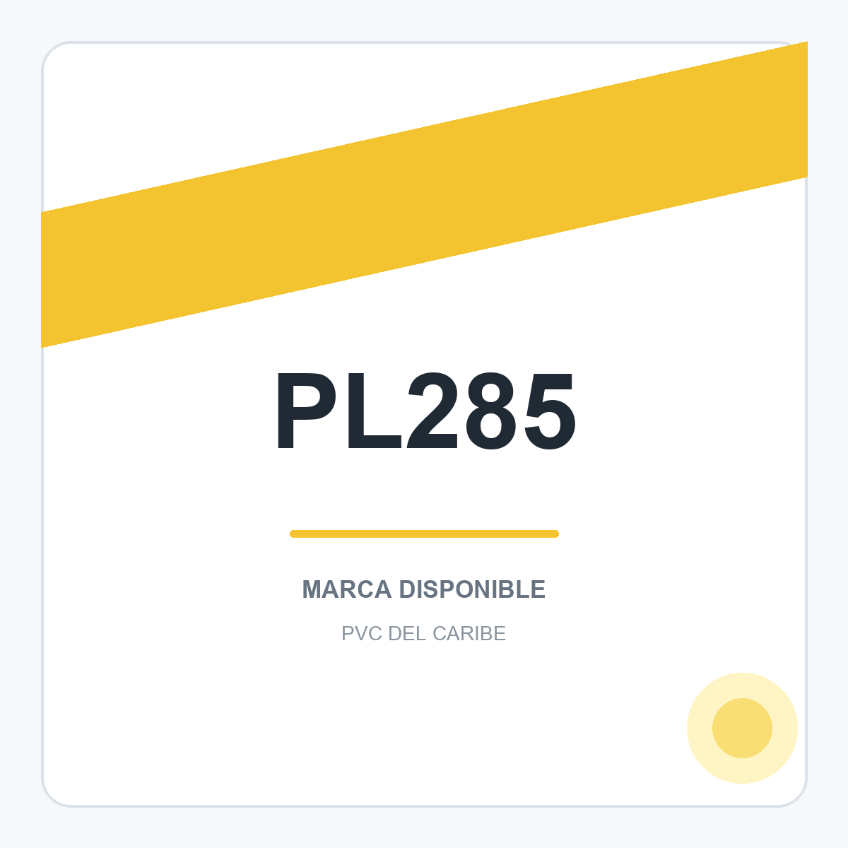 Colección de productos PL285 en PVC del Caribe