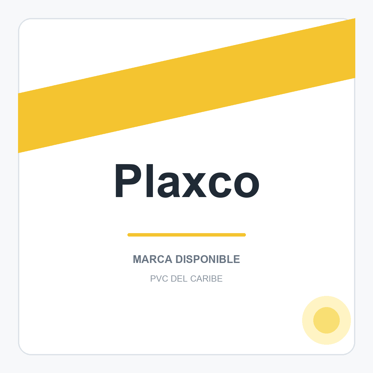 Colección de productos Plaxco en PVC del Caribe