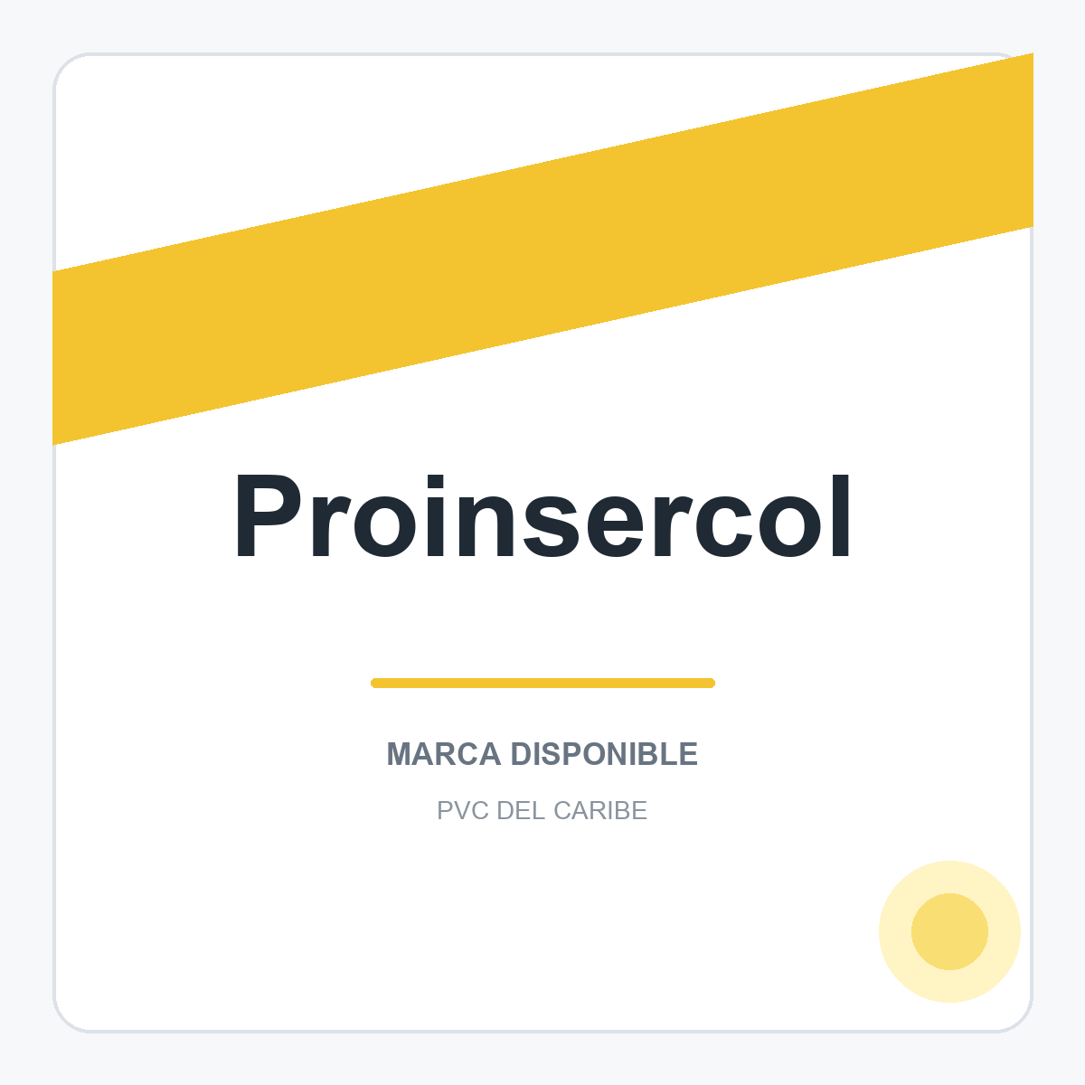 Colección de productos Proinsercol en PVC del Caribe