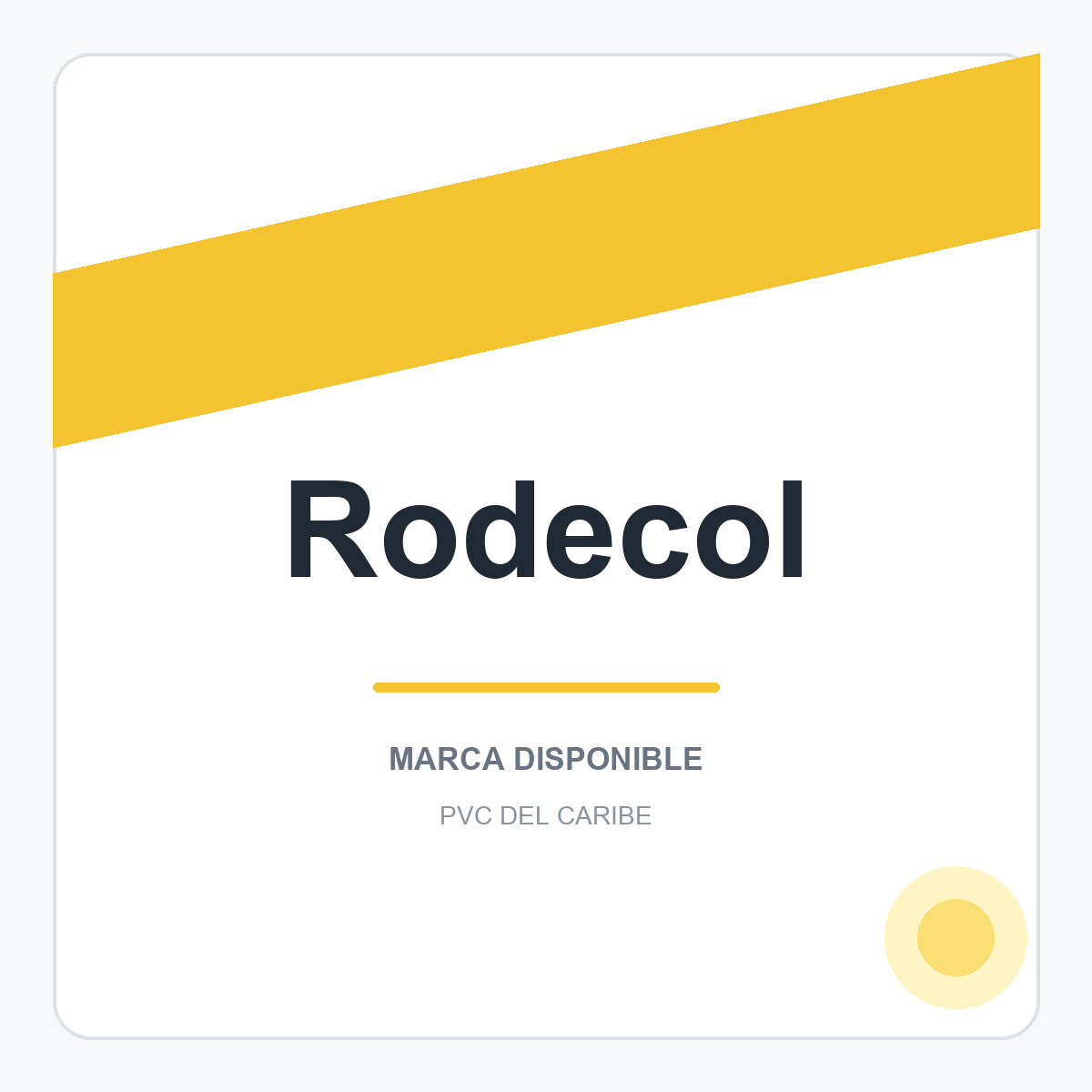 Colección de productos Rodecol en PVC del Caribe