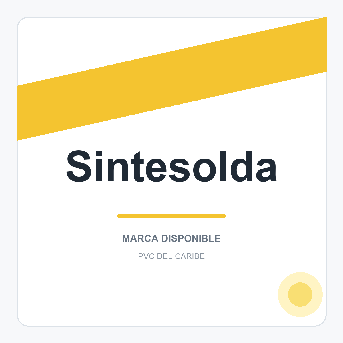 Colección de productos Sintesolda en PVC del Caribe