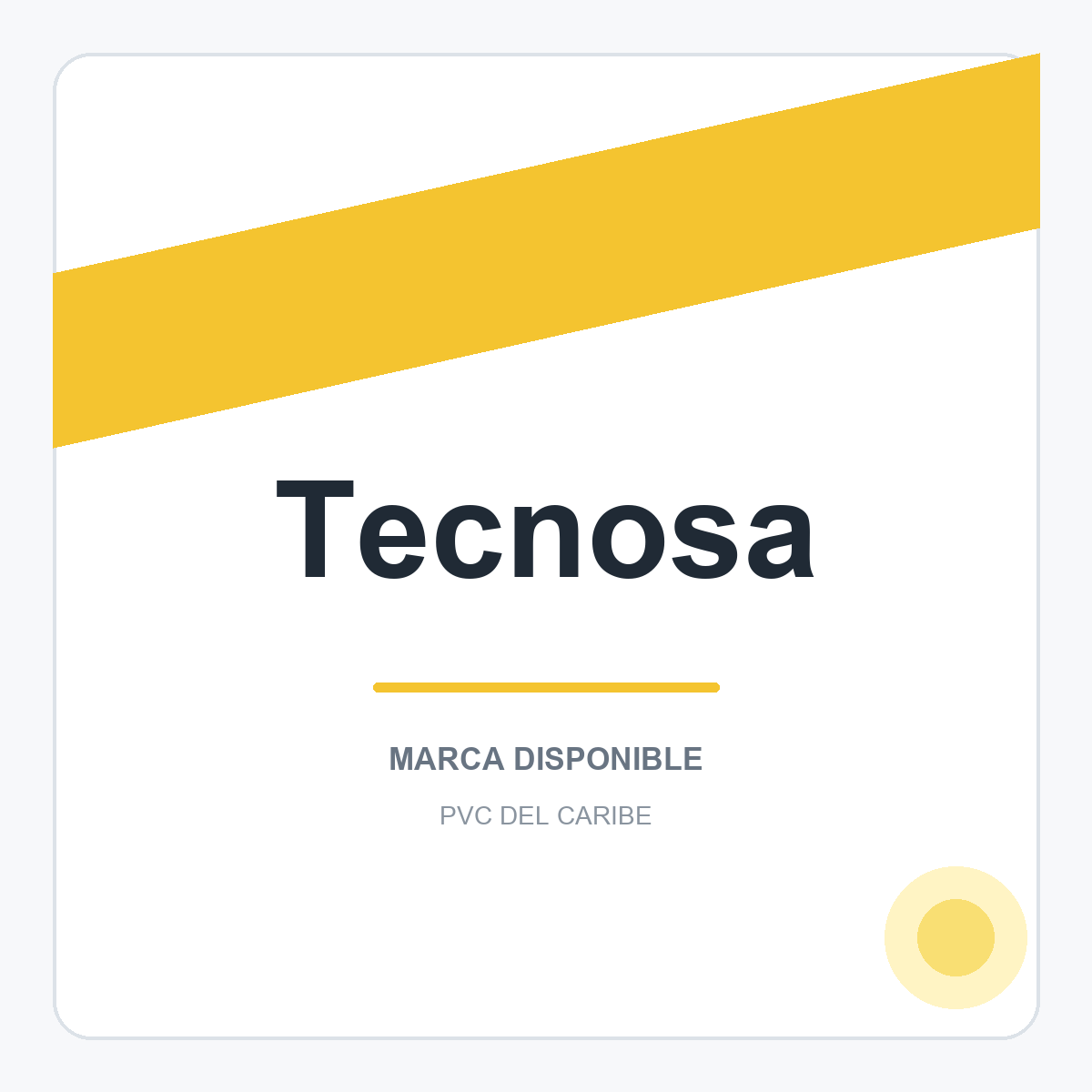 Colección de productos Tecnosa en PVC del Caribe