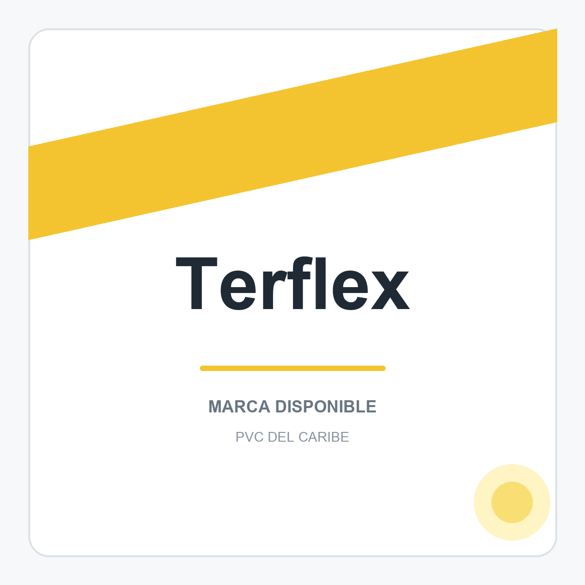 Colección de productos Terflex en PVC del Caribe