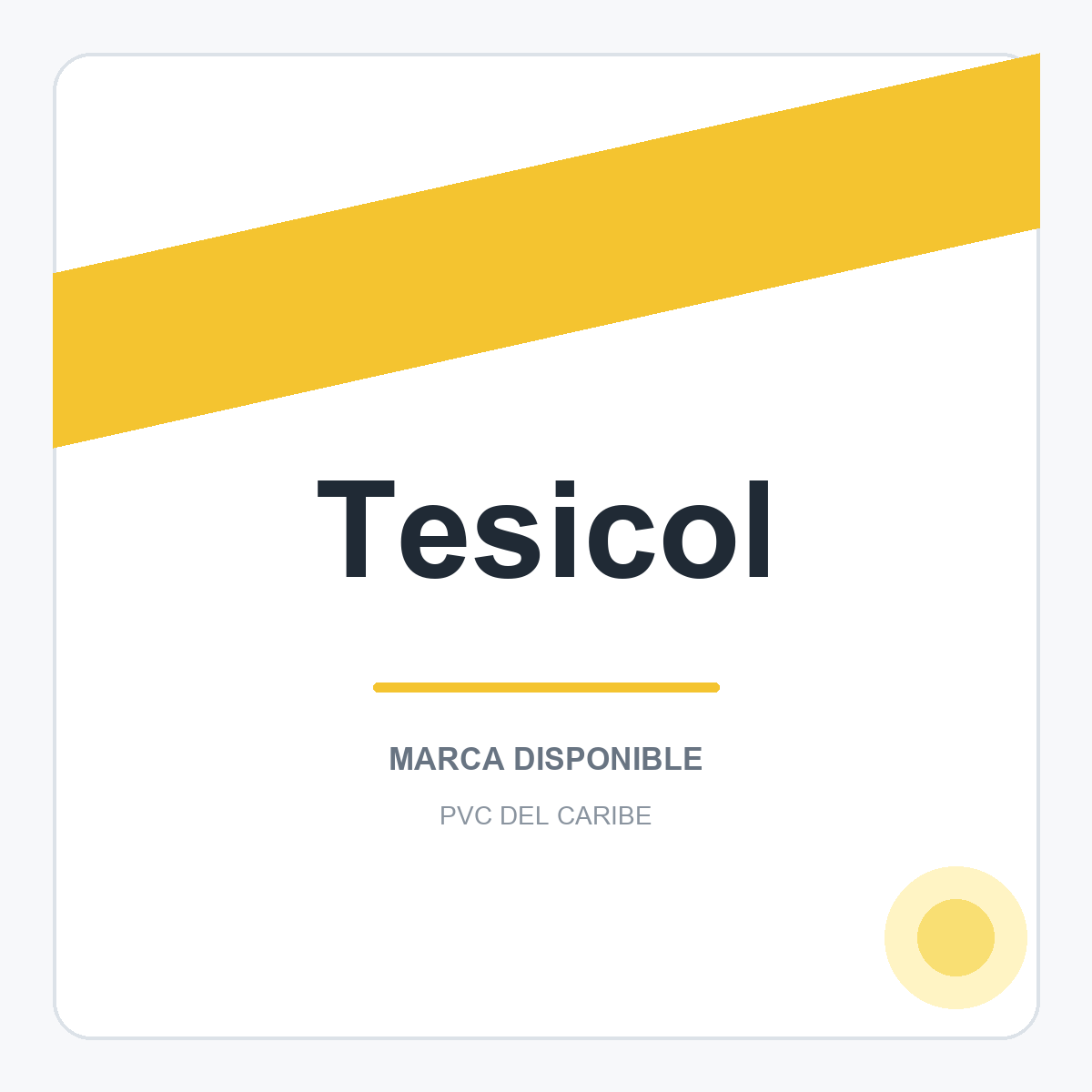 Colección de productos Tesicol en PVC del Caribe
