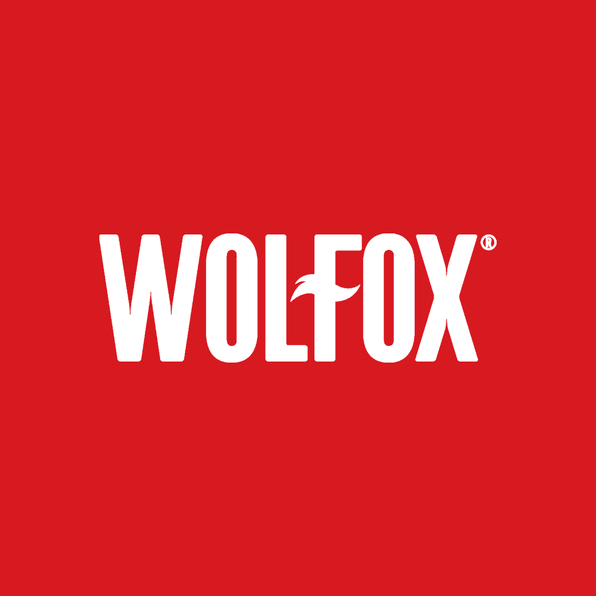 Logo oficial Wolfox sobre color principal