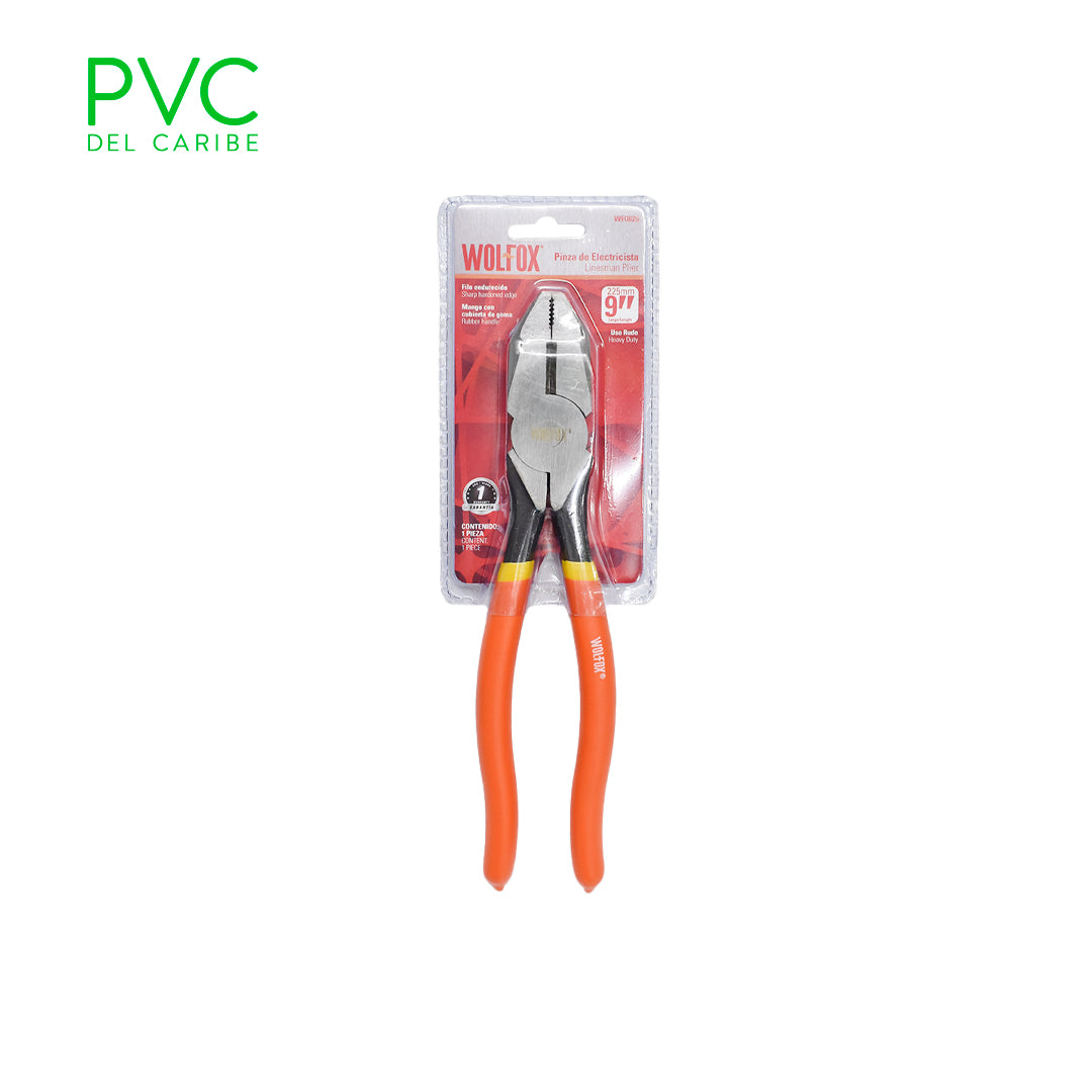 ALICATE ELECTRICISTA 9" USO RUDO WOLFOX