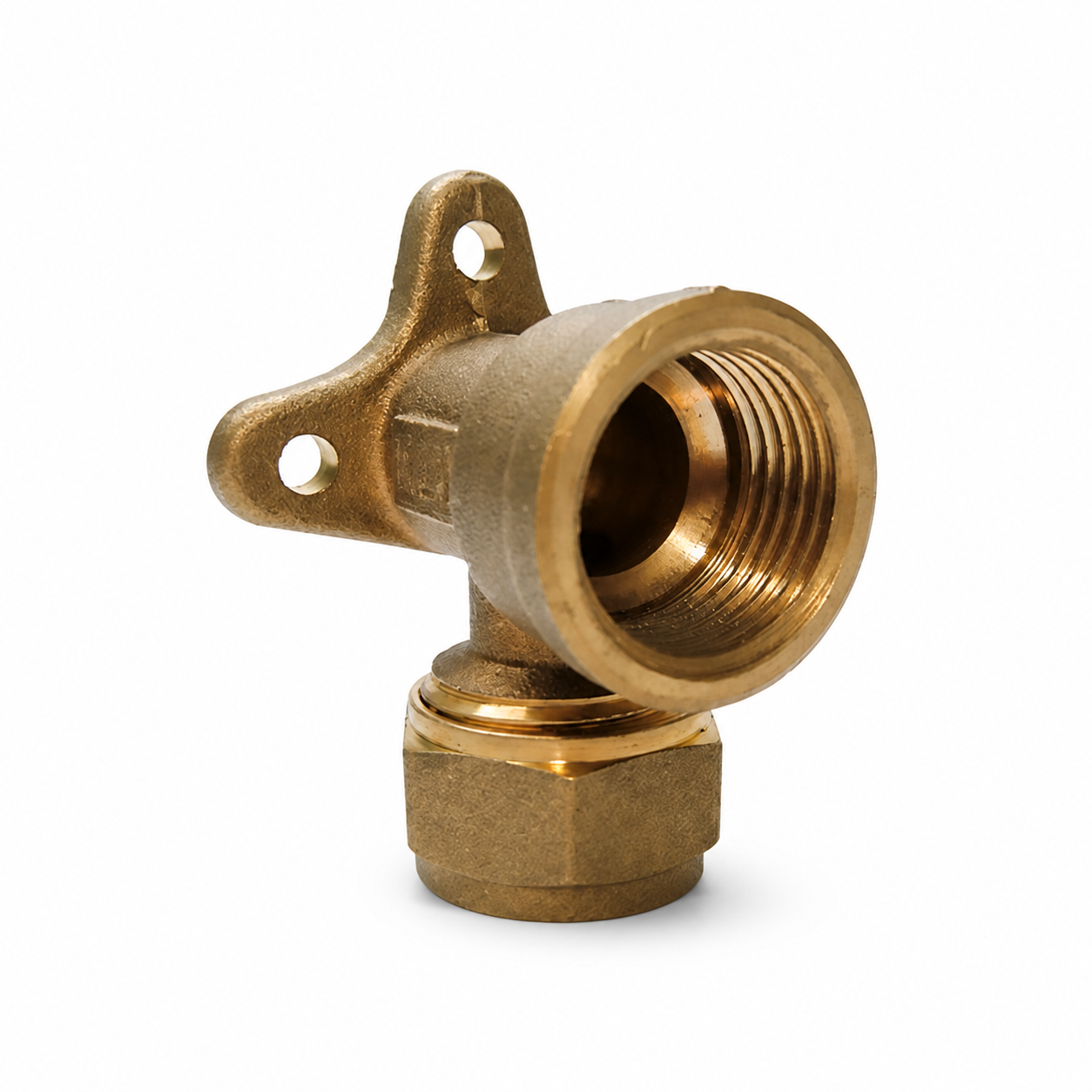 CODO HEMBRA 1/2 X 16MM CON SOPORTE PE AL PE